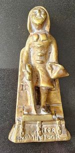 Vintage Solid Brass "Remember the Poor" Door Knocker