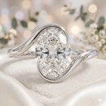 2.50 Ct Lab Grown Diamond Engagement Ring 14K White Gold Solitaire Size 9