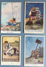 Comic 4 Postcards Artist Signed  # 77