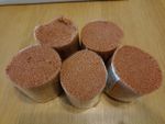 5 packs of vintage pure wool 6-ply rug yarn, shade #706 CAMEL (like Readicut)