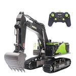 Excavator Digger RC Remote Control tracked Vehicle Huina 1593 UPGRADED 28 functi