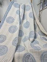 Indian Hand Block Print Super King Size Kantha Quilt Cotton Throw Bedding Quilt