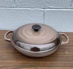 Le Creuset #30 Chocolate Brown Double Handle Pot Casserole With Lid 12” Diameter