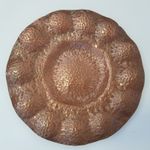 Antique Copper Arts & Crafts platter bowl dish handcrafted 29cm Britain 1890s