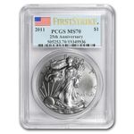 1 oz 2011 Silver American Eagle PCGS MS70 First Strike