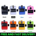 Hand Tally Counter 4 Digit Counting Number Mechanical Manual Palm Clicker