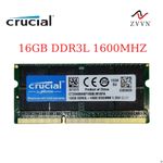 For Crucial 1x 16GB DDR3L 1600 mhz PC3L-12800S 1.35V Laptop SODIMM Memory RAM