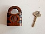 Small Vintage Yale Brass Padlock, 1 Key