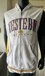 NBA Mens Hoodie LA Lakers Large Western Conference Vintage Champion Europe Logo