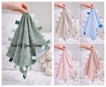 Personalised Baby Comforter Blanket Name Embroidered Sensory Taggy Toy 6 Colours