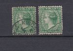 St. Vincent 1884 SG 47 Halfpenny Queen Victoria - Different Color & Watermark