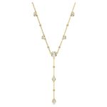 Imber Y necklace Round cut, White, Gold-tone plated 5684510