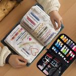 DIY Embroidery Stitch Book Sewing Kit for Beginners Tools Threads Needles Set