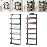 6 Tier Hanging Cupboard Over Door Organiser Kitchen Bathroom Storage Shelf Rack