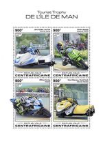 ISLE OF MAN Tourist Trophy TT Motorcycle Motorbike Stamp Sheet #1 2018 C.Africa