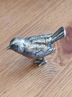 Silver Plated Model Of A Sparrow. Heavy 2" Tall × 3" Wide Nicely Modelled.