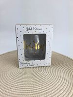 leonardo collection gold edition fri-yay stemless thumbler glass gold slogan NEW