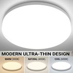 ROUND LED CEILING LIGHT PANEL DOWN LIGHTS BATHROOM KITCHEN LIVING ROOM WALL LAMP