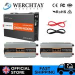 Power Inverter 3000W 3600W 4000W Pure Sine Wave 12V To 240V Converter Camping UK