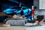 Super Car Wallpaper Mural 312x219cm For Teens Bedroom Photo Wall Décor Blue