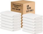 White Bath Towels Bulk 70x130cm 100% Cotton Hotel Quality Towel Set Multipurpose