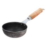 Indian Spice Roasting Spoon Tadka Pan Iron Masala Vaghar Vadki Wooden Handle