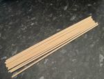 wooden dowel  4mm diameter approx x 300 mm  length x 10 craft cake rods 