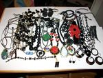 Black Themed Jewelry Lot -Necklaces, Bracelets & Earrings-ALL WEARABLE!-34+ Pcs.