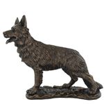 German Shepherd, Cold Cast Bronze Sculpture by R. Sefton, Great Details.