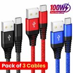For iPhone 15 16 17 Pro Max USB Type C Fast Charger Cable Braided Lead 1m 2m 3m