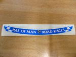 Isle of Man Road Races - TT Visor Decal Sticker - BLUE