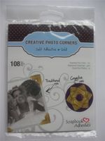 TRADITIONAL CLASSIC GOLD PHOTO CORNERS PACK 108 SELF ADHESIVE PAPER
