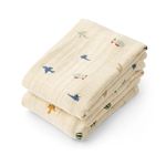 Liewood Lewis Muslin Cloth 2 Pack - Aviator / Ecru