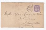 1888 QV 1d LILAC STAMP ON CHESTER PART COVER TO LLANGOLLEN DENBIGHSHIRE WALES