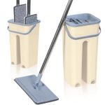 MAGICAL Mop and Bucket Set Multi-Functional Wash & Dry Flat Squeeze 360°+10Pads