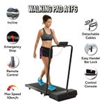 Walking Pad Treadmill with Incline Folding Under Desk 10km/h Remote Control