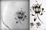 Flash Disposable Temporary Adhesive Tattoo Lotus Blossom Flower Party Gift Beach New