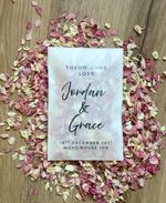 Biodegradable Luxury Confetti. Personalised Printed Pre filled packets. Wedding