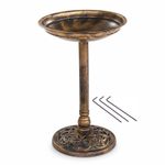 NEW! Traditional Ornamental Pedestal Garden Water Bird Bath [Bronze]