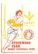 Stockwood Park v Ampthill 11 Oct 1981 RUGBY PROGRAMME