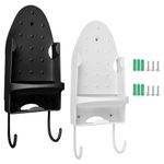 Ironing Board Holder Hanger Door Cupboard Wall Mount Storage Rack Black/White