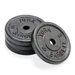 Weight Plates 4 Pack, York Fitness Standard Cast Iron Strength Training in 5 Kg