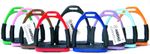 AMIDLAE FLEXI SAFETY STIRRUPS HORSE RIDING BENDY IRONS S/STEEL BEAUTIFULL COLOUR