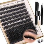 Cluster Lashes Kit - Fluffy Cluster Lashes 10-18mm, 200D Lash Extension Kit