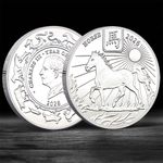 2026 UK Charles III Year of The Horse Zodiac Challenge Coin Silver Plated Medal
