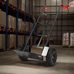 200KG Heavy Duty Steel Sack Truck Hand Trolley Pneumatic Tyre Wheel/Fold Plate