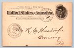 1894 UX12 US Postal Card FANCY Top Hat Shaped Cancellation Mark Tax Amount Due