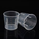 50Pcs 30Ml Disposable Plastic Clear Measuring Cups Liquid Container Medicine Cup