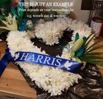 PERSONALISED FUNERAL RIBBON  38MM  x 1 METRE FOR FLOWERS MEMORIAL WREATH 