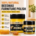 NATURAL BEESWAX FURNITURE POLISH WOOD WAX RESTORATION BEEWAX UK